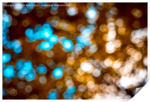 Intentional out of focus circular blur with bokeh balls. Print by Kristof Bellens