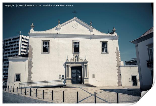 View on Igreja do Sao Pedro in Faro, Portugal Print by Kristof Bellens