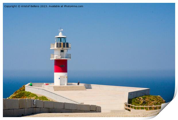 view on the ocean, costa atlantica, and the lighthouse of Cabo Ortegal Print by Kristof Bellens