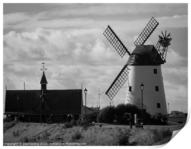 Lytham Windmill Blackpool. Print by Paul Keeling