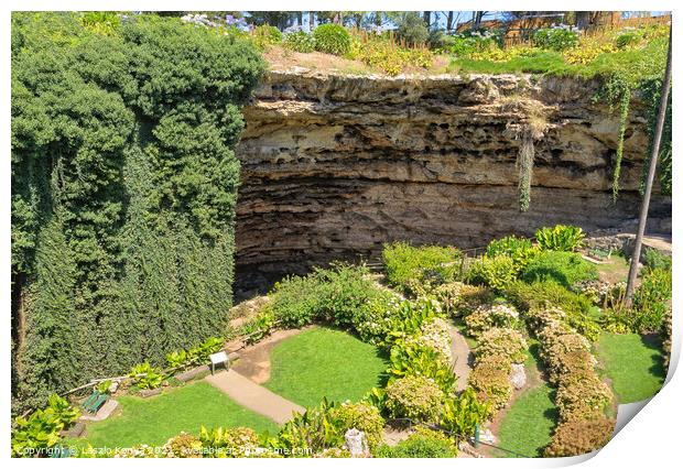 Sunken Garden - Mount Gambier Print by Laszlo Konya