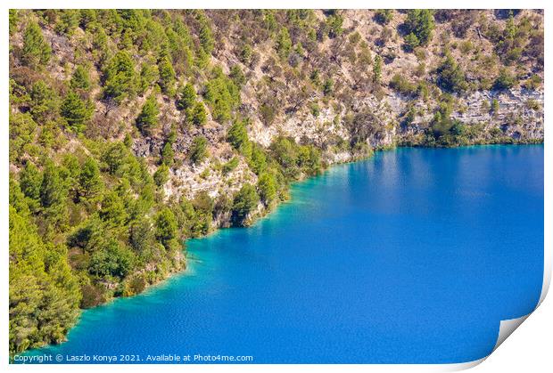 Blue Lake - Mount Gambier Print by Laszlo Konya