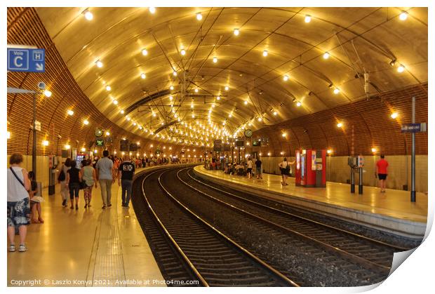 Gare de Monaco Print by Laszlo Konya