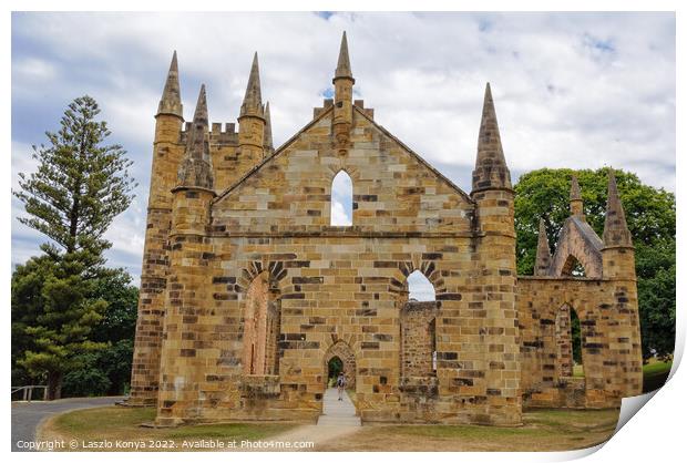 Convict Church - Port Arthur Print by Laszlo Konya