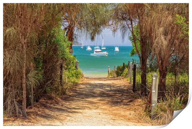 To the Richardsons Beach - Freycinet National Park Print by Laszlo Konya