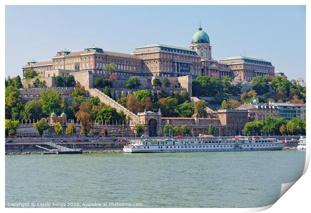 Buda Castle - Budapest Print by Laszlo Konya