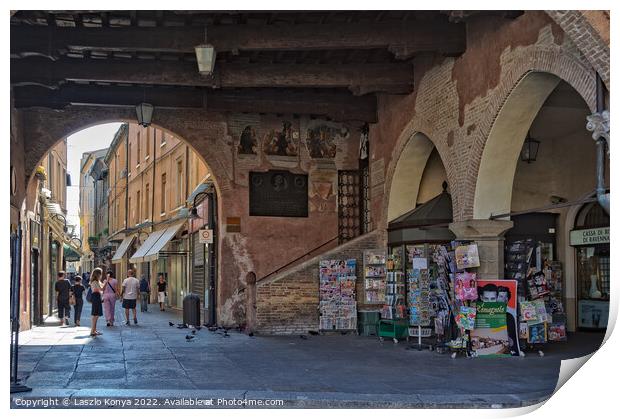 Via Cairoli - Ravenna Print by Laszlo Konya