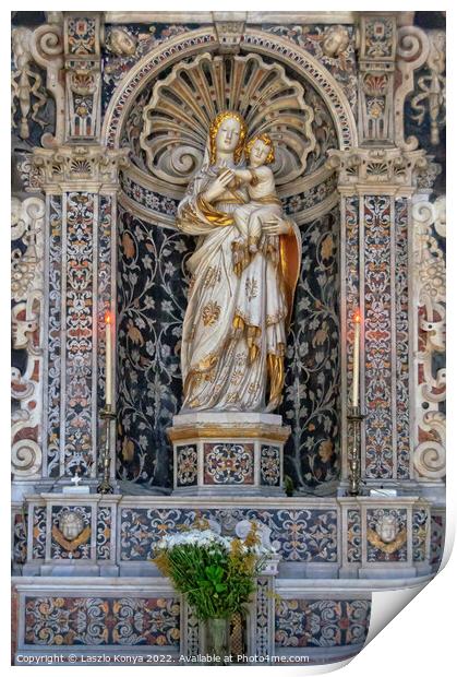 Our Lady of Trapani by Antonello Gagini - Palermo Print by Laszlo Konya