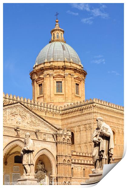 Dome of the Duomo - Palermo Print by Laszlo Konya