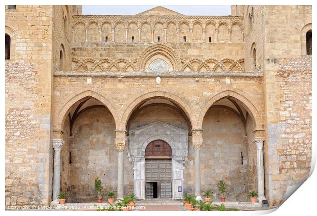 Arched Entrance - Cefalu Print by Laszlo Konya