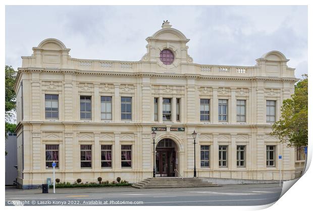 Opera House - Oamaru Print by Laszlo Konya