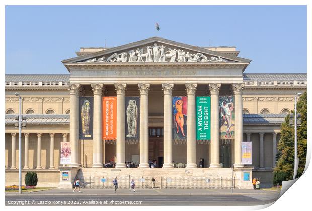 Museum of Fine Arts - Budapest Print by Laszlo Konya