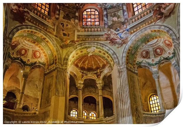 Basilica of San Vitale - Ravenna Print by Laszlo Konya