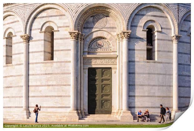 Baptistery of St. John - Pisa Print by Laszlo Konya