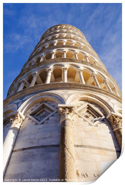Leaning Tower - Pisa Print by Laszlo Konya