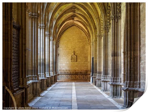 Cloister - Pamplona Print by Laszlo Konya