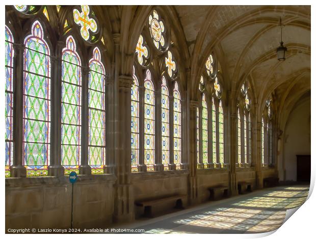 High Cloister - Burgos Print by Laszlo Konya