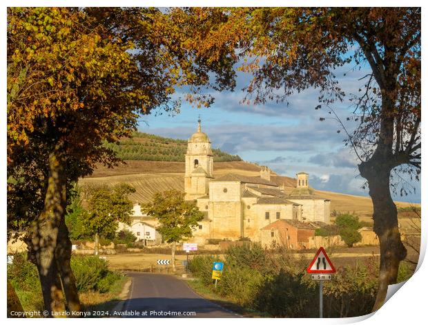 Church of Santa María del Manzano - Castrojeriz Print by Laszlo Konya