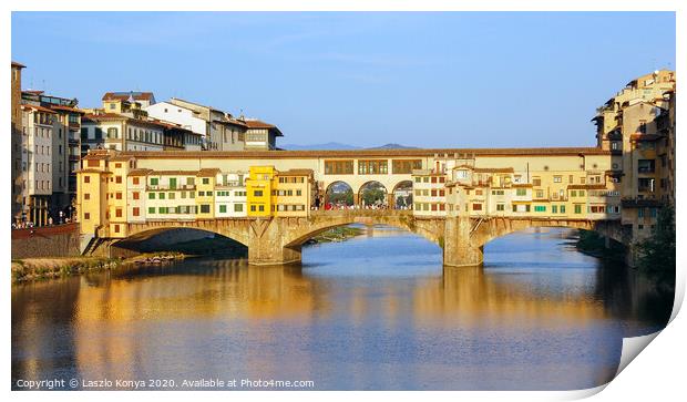 Ponte Vecchio - Florence Print by Laszlo Konya