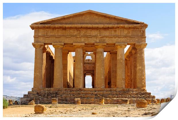 Temple of Concordia - Agrigento Print by Laszlo Konya