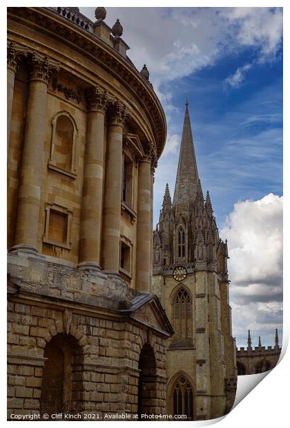 University Church of St Mary the Virgin Oxford Print by Cliff Kinch