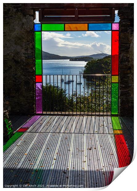 A Kaleidoscope of Lake Windermere Print by Cliff Kinch