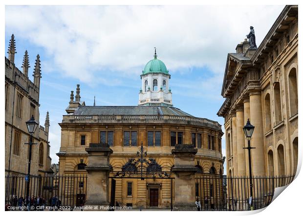 Sheldonian Theatre Oxford Print by Cliff Kinch