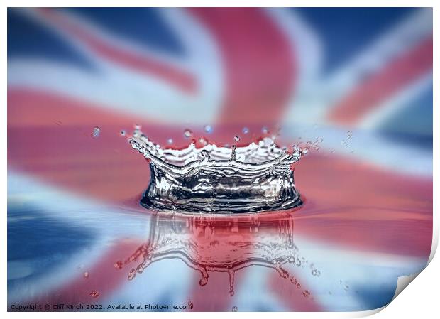 Platinum Jubilee Crown Print by Cliff Kinch