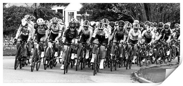 Women's cycling tour of Britain 2021 Print by Cliff Kinch