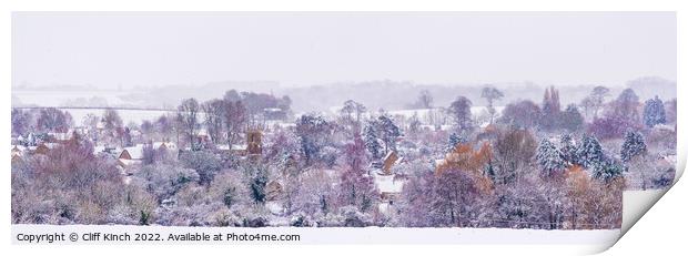Winter Wonderland in the Cotswolds Print by Cliff Kinch