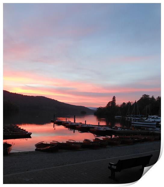 Bowness Evening Print by Cliff Kinch