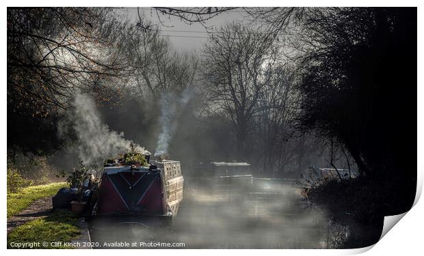 Life on the Oxford canal Print by Cliff Kinch
