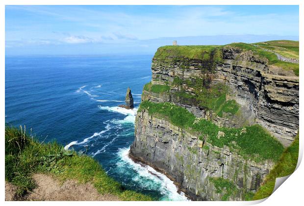 Cliffs of Moher Print by Mervyn Tyndall