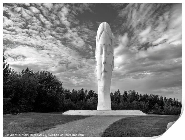 The Dream sculpture, St Helens, Merseyside Print by Vicky Outen