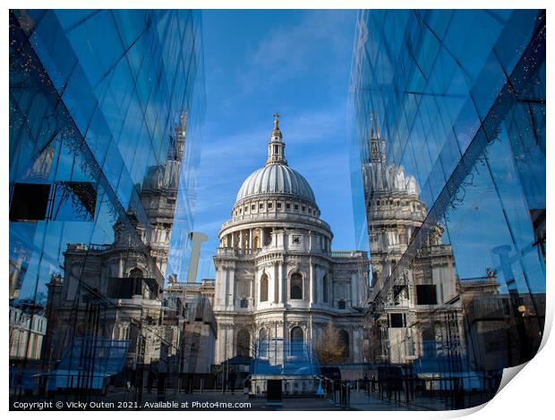 St Paul's Cathedral, London Print by Vicky Outen