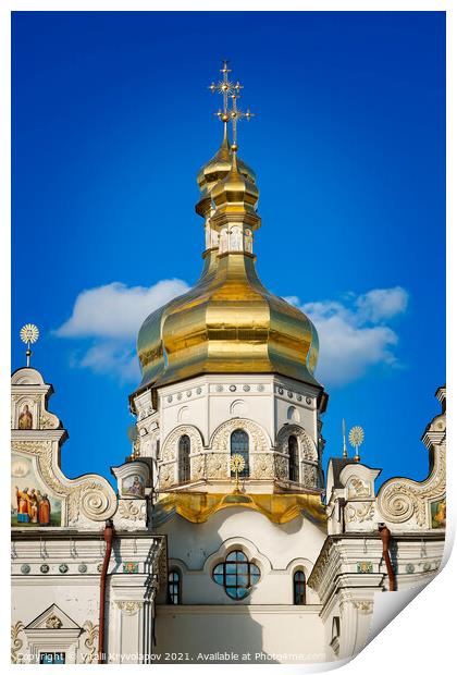 Eastern Orthodox Church Print by Vitalii Kryvolapov