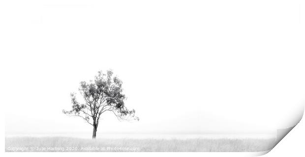One Tree in the Mist Print by Julie Hartwig