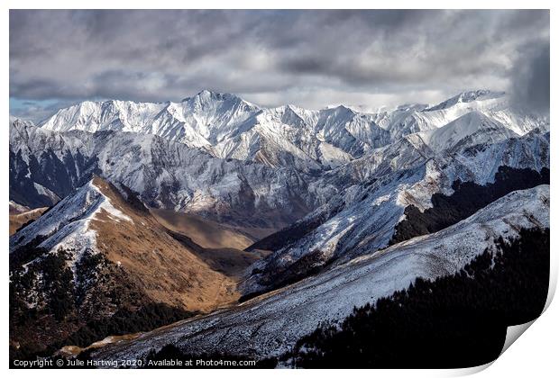 Southern Alps Print by Julie Hartwig