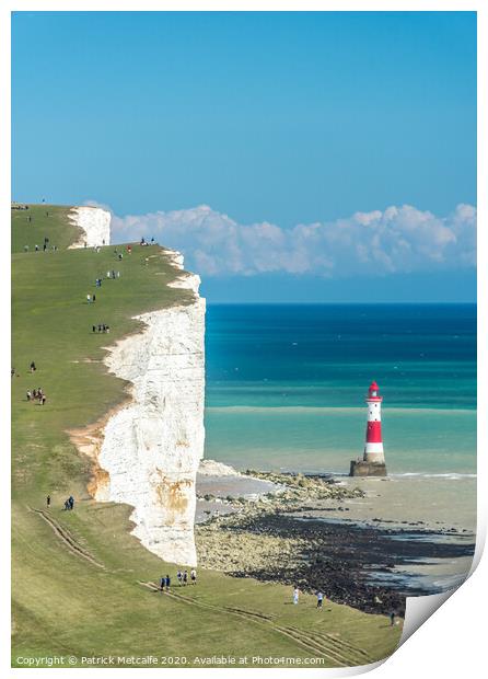 Beachy Head Lighthouse Print by Patrick Metcalfe