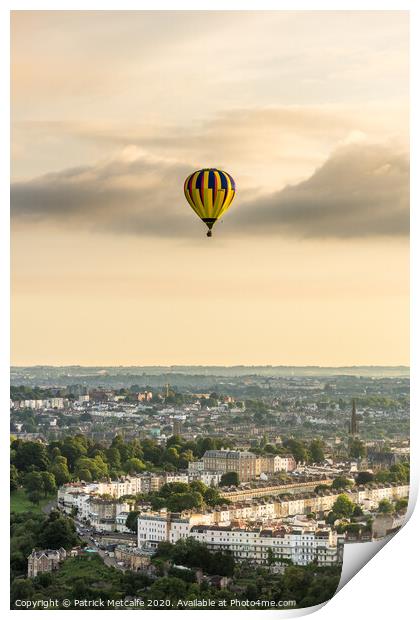 Floating over Bristol Print by Patrick Metcalfe