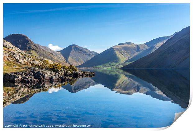 Wast Water Reflections Print by Patrick Metcalfe