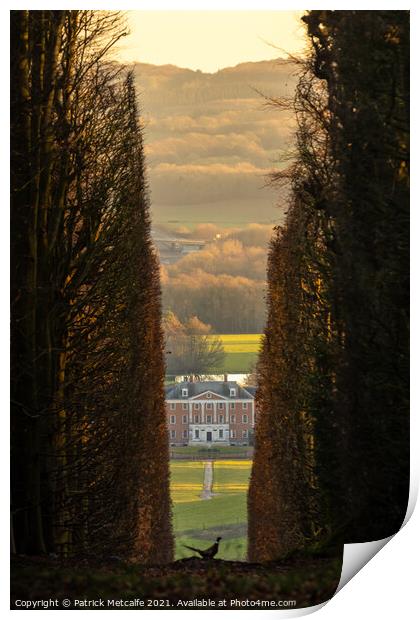 Chevening House through the Keyhole Print by Patrick Metcalfe