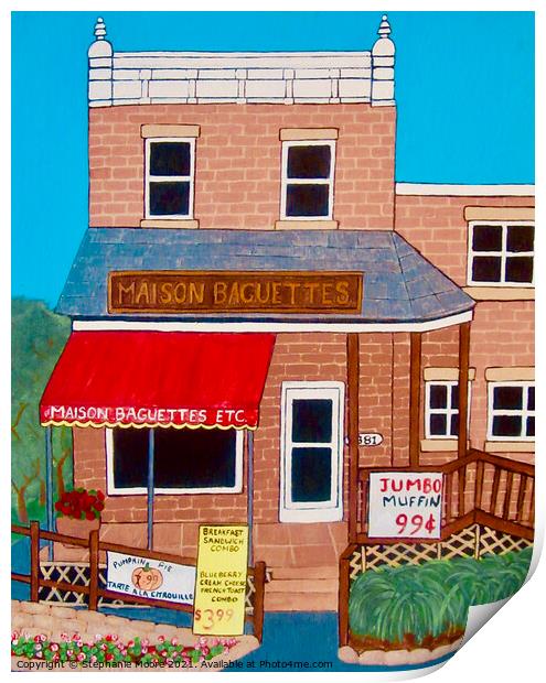 Maison Baguettes Print by Stephanie Moore