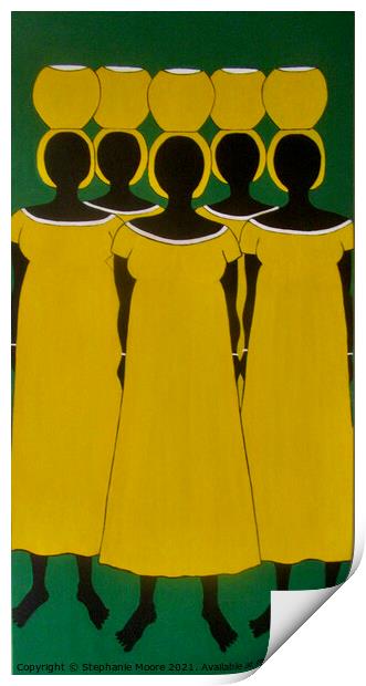 Caribbean Yellow Print by Stephanie Moore