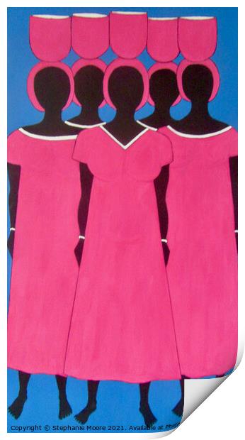 Caribbean Pink Print by Stephanie Moore