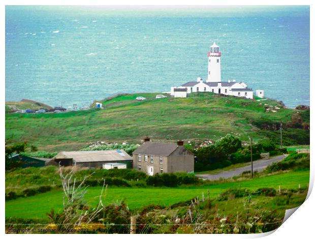Fanad Head Lighthouse, Donegal Print by Stephanie Moore