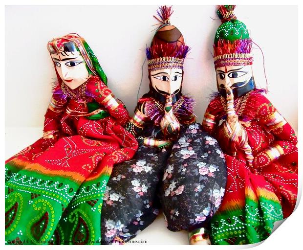 Indian Puppets Print by Stephanie Moore