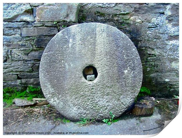 Old Grindstone in Donegal, Ireland Print by Stephanie Moore