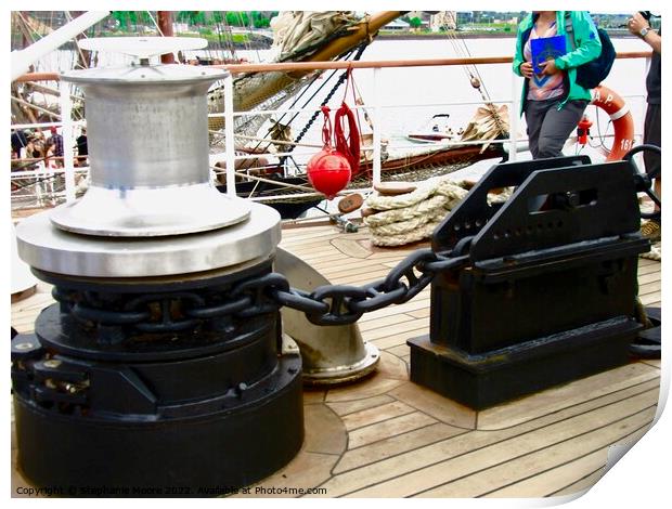 Anchor chain of the Europa Print by Stephanie Moore