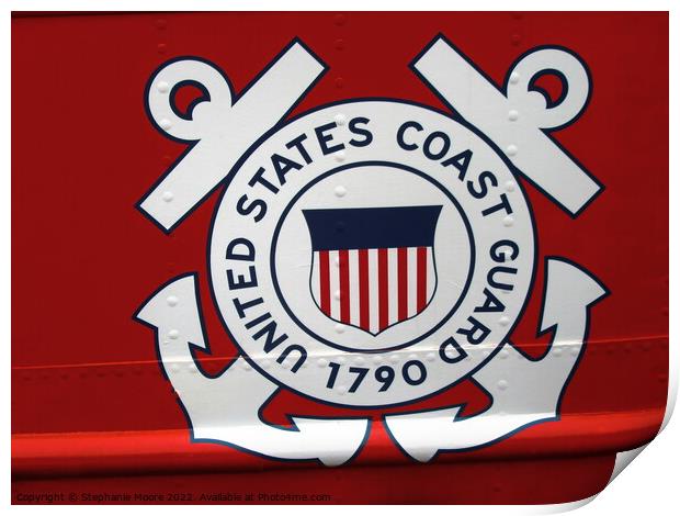 US Coast Guard insignia Print by Stephanie Moore